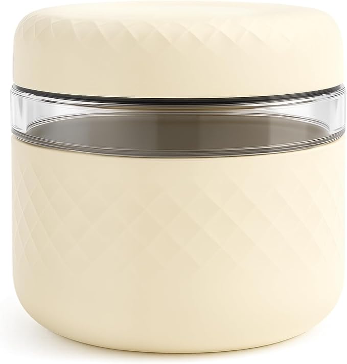 24 oz Glass Lunch Bowl Container with Lid | Leak & Spill Proof, BPA-Free, Microwave & Dishwasher Safe, Airtight Meal Prep & Food Storage Jar for Lunch, Salad, Soup, Overnight Oats, Stew, Yogurt