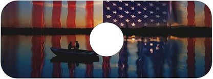 Fishing Red USA Flag Kitchen sink faucet pad, strong water absorption, anti slip
