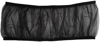Hakeeta Bird Cage Skirt, Mesh Bird Seed Catcher, Airy Net Cover, Soft Nylon Ventilated Skirt Traps Seed Guard for Parrots with Adjustable Drawstring (Large Size-XL, Black)