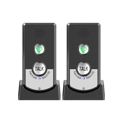 Decdeal 2 Pack Intercoms Wireless for Home, Voice Bidirectional Caller Home Ultra Long Distance Voice Interphone Elderly Caller Room to Room Communication Intercom Two Way Ringtone Call