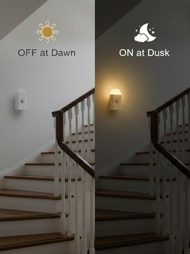 Motion Sensor LED Night Light,Warm White Dimmable Rechargeable Stick & Hook | 2 modes: motion sensor & steady light,3 dimmable levels,ideal for hallway,stairs,bedroom,bathroom,cabinet,camping