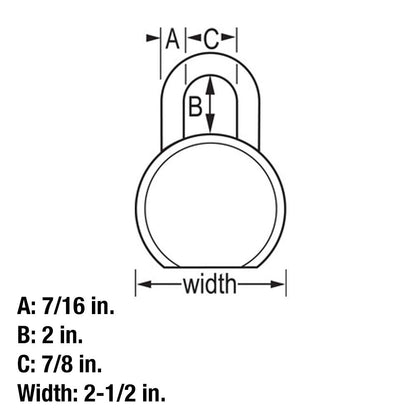 Master Lock 930DLHPF Padlock with Key, Hardened Steel