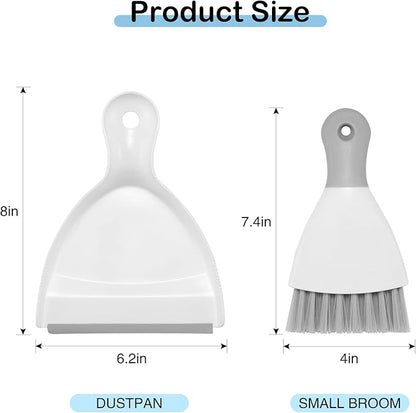 NACENA Mini Dustpan and Brush Set, Small Broom and Dustpan Set Dust Pan and