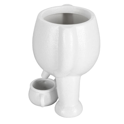 CHICIRIS Ceramic Flower Pot, Unique Little Man Decor Planter, Ceramic Plant Pot for Office Desk, Home Decoration, Unique Desk Accessory, Gift for Home and Office Decor