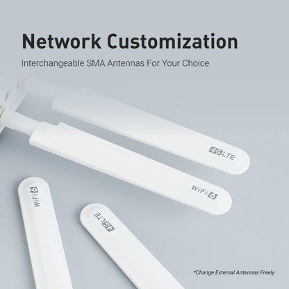GL-X2000(Spitz Plus) Cellular Gateway 4G LTE Router for Home, RV, Road trips, Offices, CAT 12, Wifi 6 Router, Detachable Antennas, Dual-SIM, T-Mobile & AT&T IoT Certified, OpenVPN, WireGuard (NA Only)