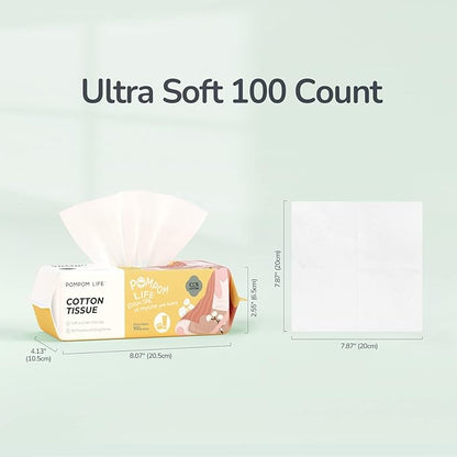 Disposable Face Towel 300 Cont, 7.9"X7.9"Clean Face Towelettes