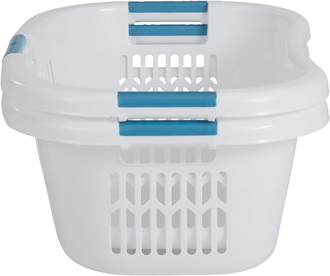 Rubbermaid Laundry Basket XL Hip-Hugger Basket 2.1-Bushel White Laundry