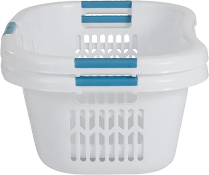 Rubbermaid Laundry Basket XL Hip-Hugger Basket 2.1-Bushel White Laundry