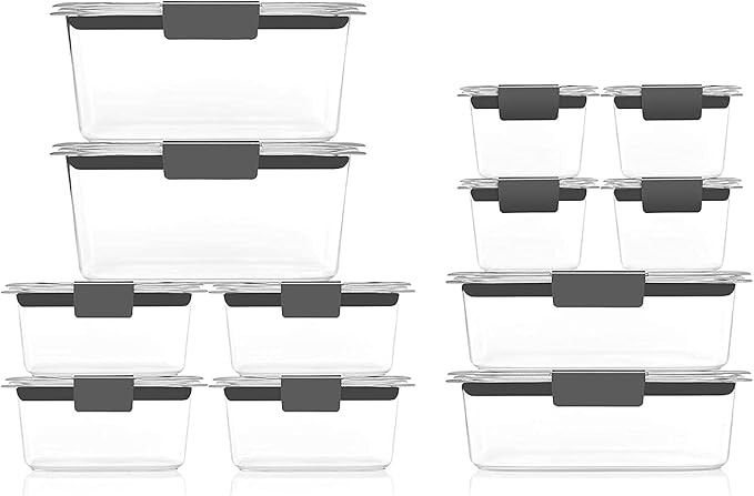 Rubbermaid Brilliance BPA-Free Airtight Food Storage Containers, 24-Piece Set