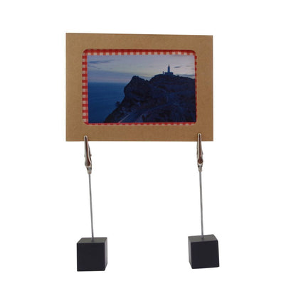 Xiaoyztan Memo Clips Holder,Black Cube Table Number Holders,Paper Note Clip for Office Home Use, Office Memo Holders, Desk Accessories and Workspace Organizers,Pack of 10