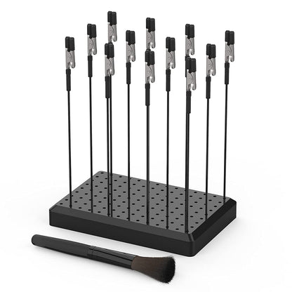Actekart Painting Stand Base Holder and 12PCS Alligator Clip Sticks Set (with Sturdy Rubber Tips) Modeling Tools for Airbrush Spray, for Gundam Hobby Model Parts Assemble, for DIY Card Photo Memo
