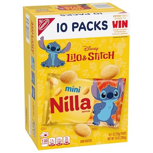 NILLA Wafers Mini Cookies, Vanilla Wafers, 10 Snack Packs