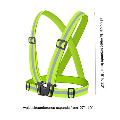 Chiwo Reflective Vest Running Gear 2Pack, High Visibility Adjustable Safety Ves for Night Cycling,Hiking, Jogging,Dog Walking