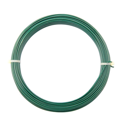 WCS Wire and Cable Specialties Floral Wire 14 Gauge | Green Enameled Steel for Crafts | Corrosion-Resistant Alloy Material | 100 ft Coil Decorative Use