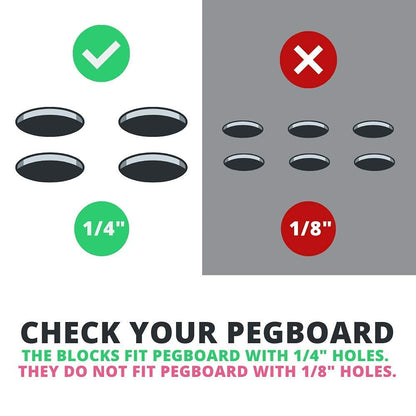 Craft Room Pegboard Letters for Pegboard Craft Peg Board Organizer Accessories | 115 Pegboard Decoration Blocks with Emojis - Round