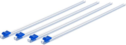 Plastic Wrap Cutter Slide Cutter - 4 Sticks 15" Self-Adhesive Cling Film Slide Cutter for Parchment Paper Plastic Wrap Aluminum Foil Wax Paper - Slide Cutter Replacement Fit Most Brands Roll