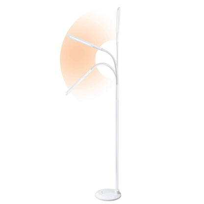 OttLite ClearSun Flex LED Floor Lamp with LED Technology - Touch Activated Controls, Adjustable Neck, Smart Memory Feature - Great for Office, Home, Dorm, Bedroom, College, & Living Room