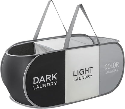 TECHMILLY Collapsible Laundry Basket Durable Pop Up Hamper