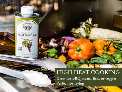La Tourangelle, Organic Canola Oil, Expeller-Pressed Non-GMO Canola Seeds, Pesticide and Chemical Free, High Heat Neutral Cooking Oil, 16.9 Fl Oz