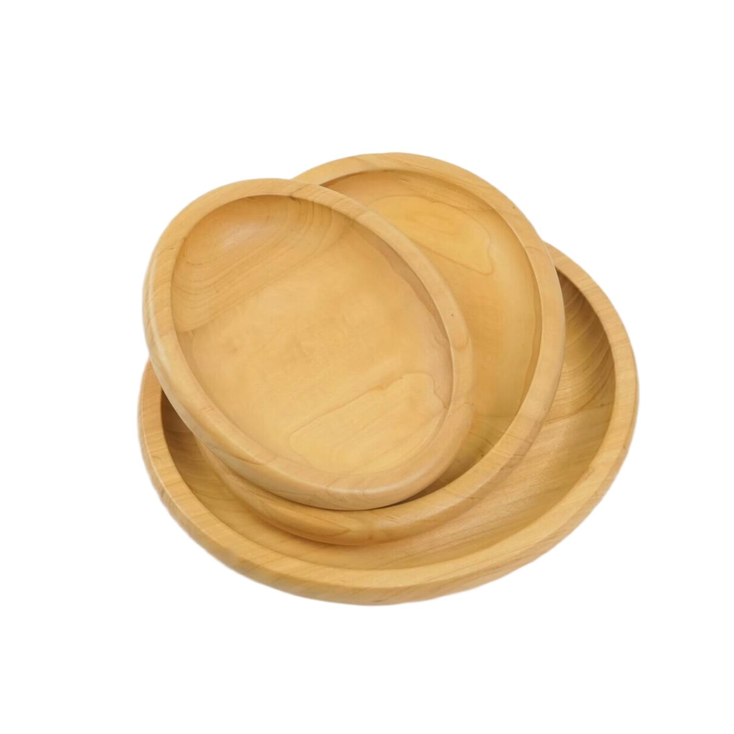 Wood Trays 3 Piece Set Decorative Wooden Serving Platters, Round Rustic Decor Trays for Coffee Tea Candle Food Dessert Snack Fruit Perfume Vanity, Oval