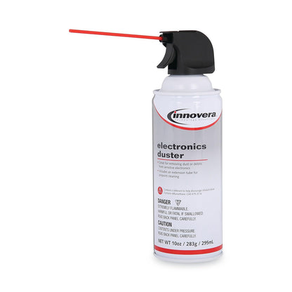 Innovera Compressed Air Duster Cleaner, 10 Oz Can, 4/Pack