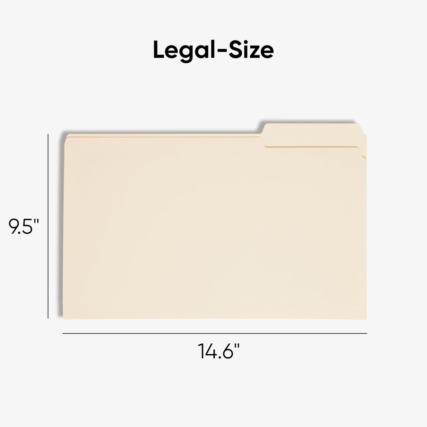 Smead File Folder, 1/3-Cut Tab, Assorted Positions, Legal Size, Manila, 100 per Box (15330)