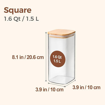 ComSaf Airtight Glass Storage Canister