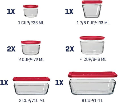 Anchor Hocking 16 Piece Glass Storage Containers