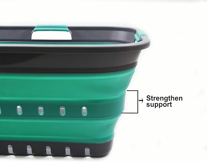 SAMMART 42L Collapsible Plastic Laundry Basket