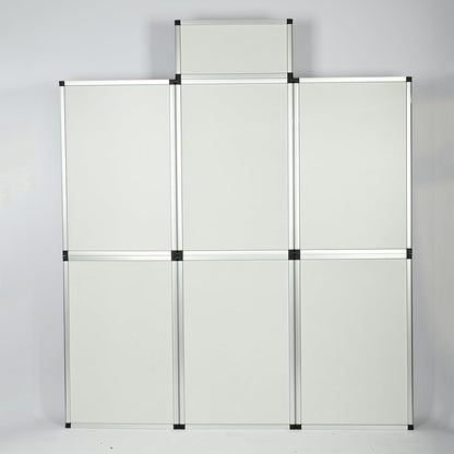ISXACFF 6+1 Panel Trade Show Presentation Board, 82.6" H x 70.8" W Portable Display Panel System, Folding 6 Panels Exhibition Boards Single Sided Tabletop Display 6 Panels,Hook & Loop-Receptive Fabric