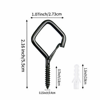 Viweolm 30 Pcs Black Eye Hooks Screw Heavy Duty,Ceiling Hooks for Hanging Plants,String Lights,Cup,Wind Chime,Bird Feeders. Plant Hanger Indoor&Outdoor