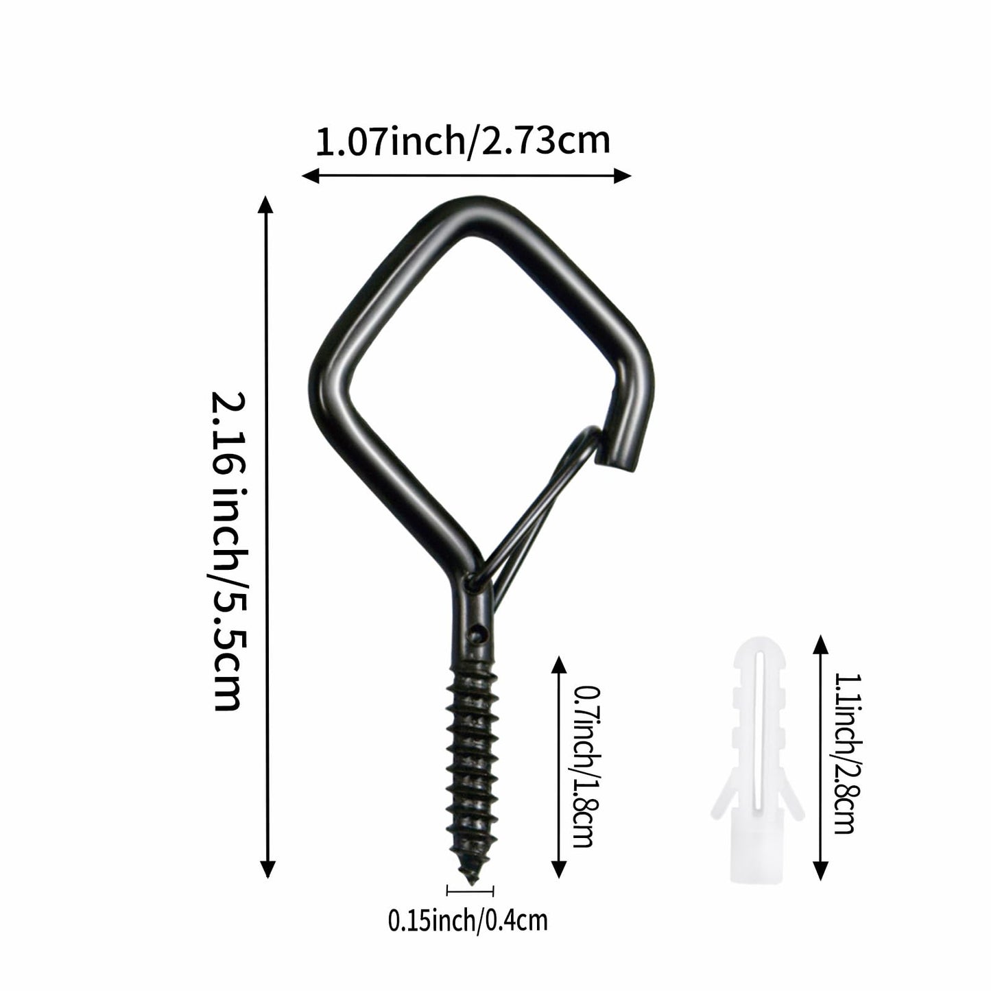 Viweolm 30 Pcs Black Eye Hooks Screw Heavy Duty,Ceiling Hooks for Hanging Plants,String Lights,Cup,Wind Chime,Bird Feeders. Plant Hanger Indoor&Outdoor