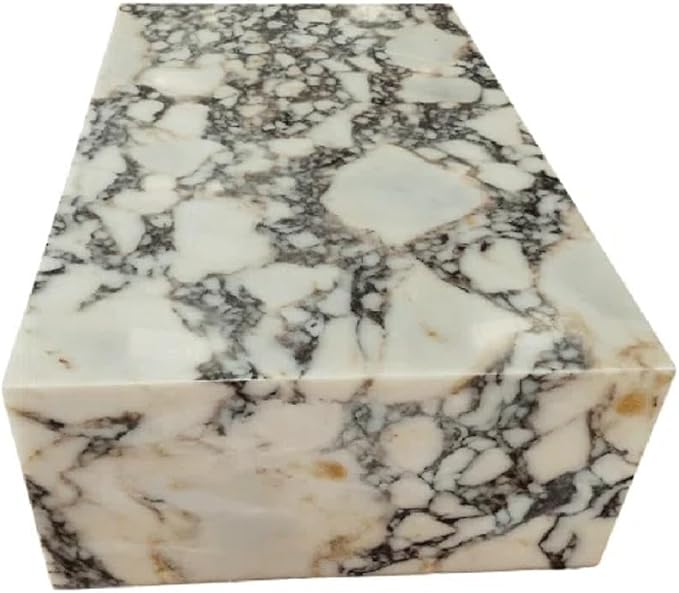 Genuine Marble Block Coffee Table - Calacatta Viola Marble