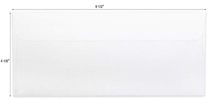 HERKKA #10 Security Self-Seal Envelopes, No.10 Windowless Bussiness Envelopes, Security Tinted with Printer Friendly Design - Size 4-1/8 x 9-1/2 Inch - White - 24 LB - 1000 Pack