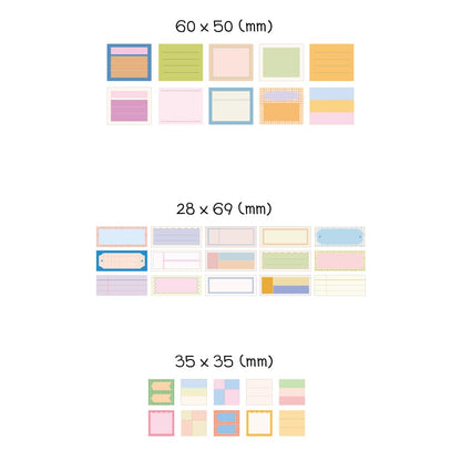 Monolike Message & Label Sticker Pack (102Pcs) - Variety Pack, Journal, Scrapbook, Waterproof, Fancy Sticker