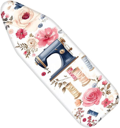 Nuxovilar Vintage Sewing Machine & Floral Pattern Ironing Board Cover, Fits