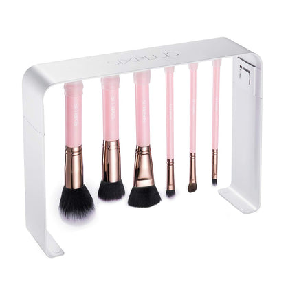 SIXPLUS Travel Makeup Brushes with Case, 15 Pcs Pink Makeup Brush Set Professional for Foundation Powder Concealer Eyeshadow Blush, Covers, Best Make Up Brush Kit Gift for Women Girlfriend Mom