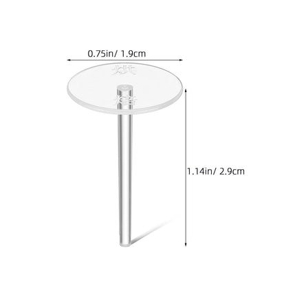 100Pcs Cake Decorating Tool Kit: Transparent Plastic Decoration Base Holders for Cake Toppers - Small Lightweight Fixing Tools for Birthday-cake Decorating Supplies and Diy Baking Accessories