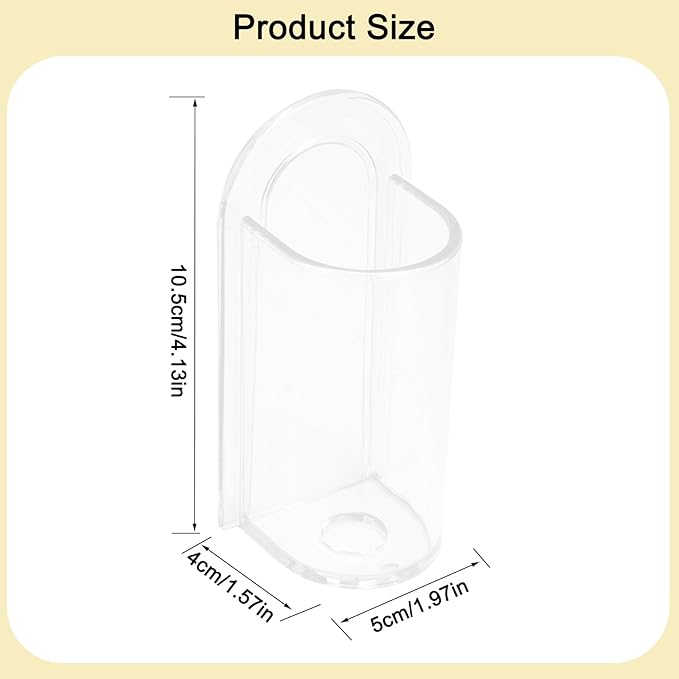 2 Pack Electric Toothbrush Holders, Self Adhesive Wall Mounted Clear Electric