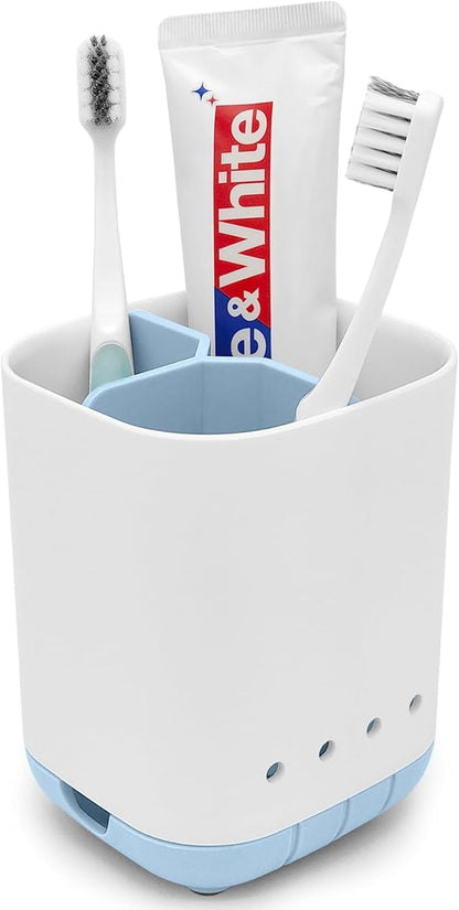 Toothbrush Holder for Bathroom, Plastic Detachable for Easy Cleaning