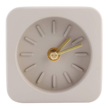 Qcwwy Simple Square Cement Desk Clock for Office Home Living Room Decor - and Unpretentious - Ideal for Nordic and Minimalist (Sandstone Brown), Qcwwyi1szgq4cbf-12