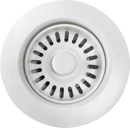 White Polymer Drain Kitchen Sink Drain Assembly