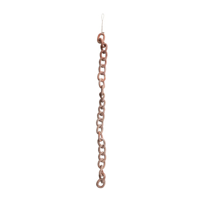 Creative Co-Op Long Handmade Terra-Cotta Chain Decor, Distressed Finish