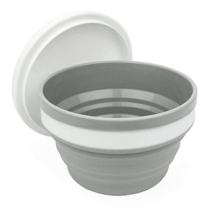CARTINTS 950ml Collapsible Bowls-Silicone Food Storage Containers-Prep/Storage Bowls with Lids-Silicone Lunch Containers, Ideal for Travel and Camping (Blue)