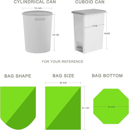 Trash Bags 13 Gallon Tall Kitchen Garbage Bags, Inwaysin Recycle Bags,