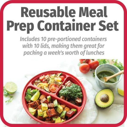 GoodCook Meal Prep Containers Set Microwave & Dishwasher-Safe Round Food