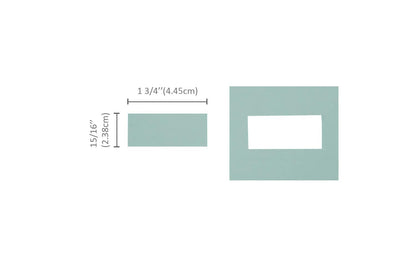 Bira Craft 1 3/4" x 15/16" Rectangle Lever Action Craft Punch for Paper Crafting Scrapbooking