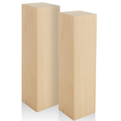 LDHHYH 2 Pack Basswood Carving Blocks, 12 x 3 x 3 Inch Unfinished Whittling Wooden Blocks, Unfinished Wood for DIY Carving Wood Craft