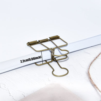 Extra Large Binder Clips 2 Inch, Big Paper Clamps Bronze for Office School Supplies (15Pcs)