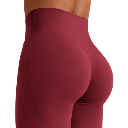 YEOREO Workout Leggings Womens No Front Seam Straight Leggings 29" High Waist Buttery Eddiy Gym Yoga Pants Ancora Red M